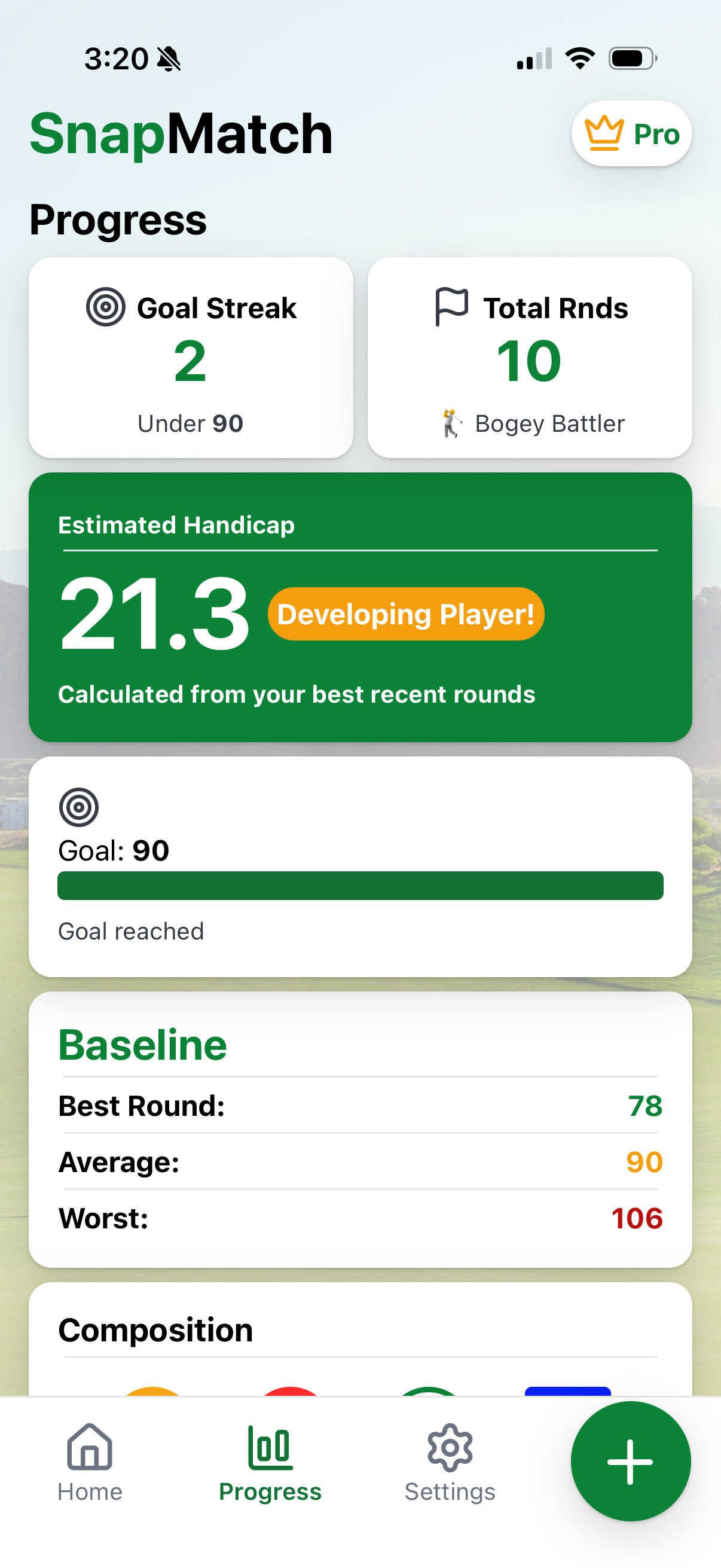 SnapMatch progress screen